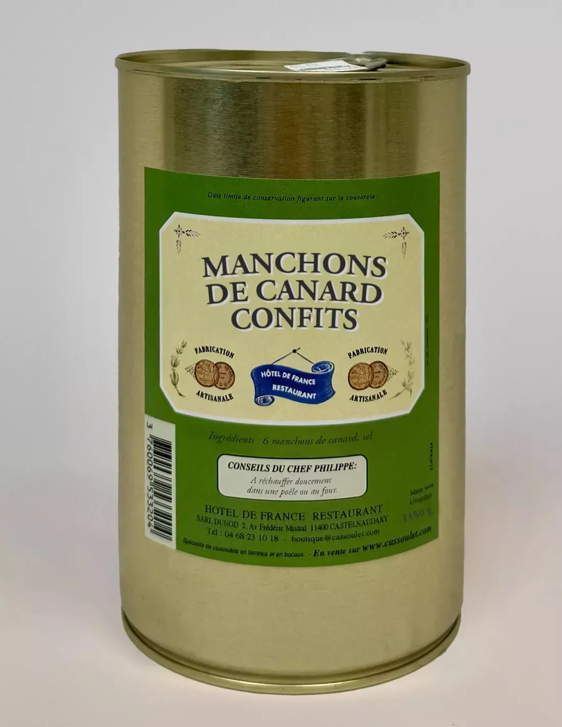 Manchons de canard confits 1150g (6 pièces)