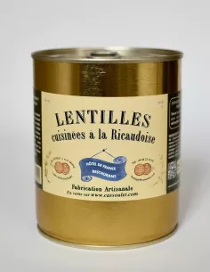 Lentilles cuisinées à la Ricaudoise