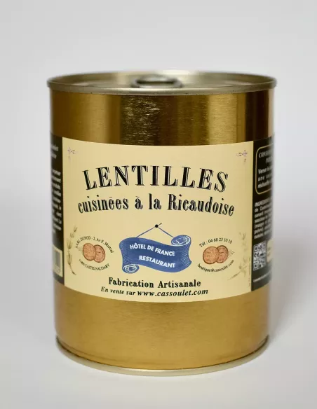 Lentilles cuisinées à la Ricaudoise Lentilles cuisinées à la Ricaudoise